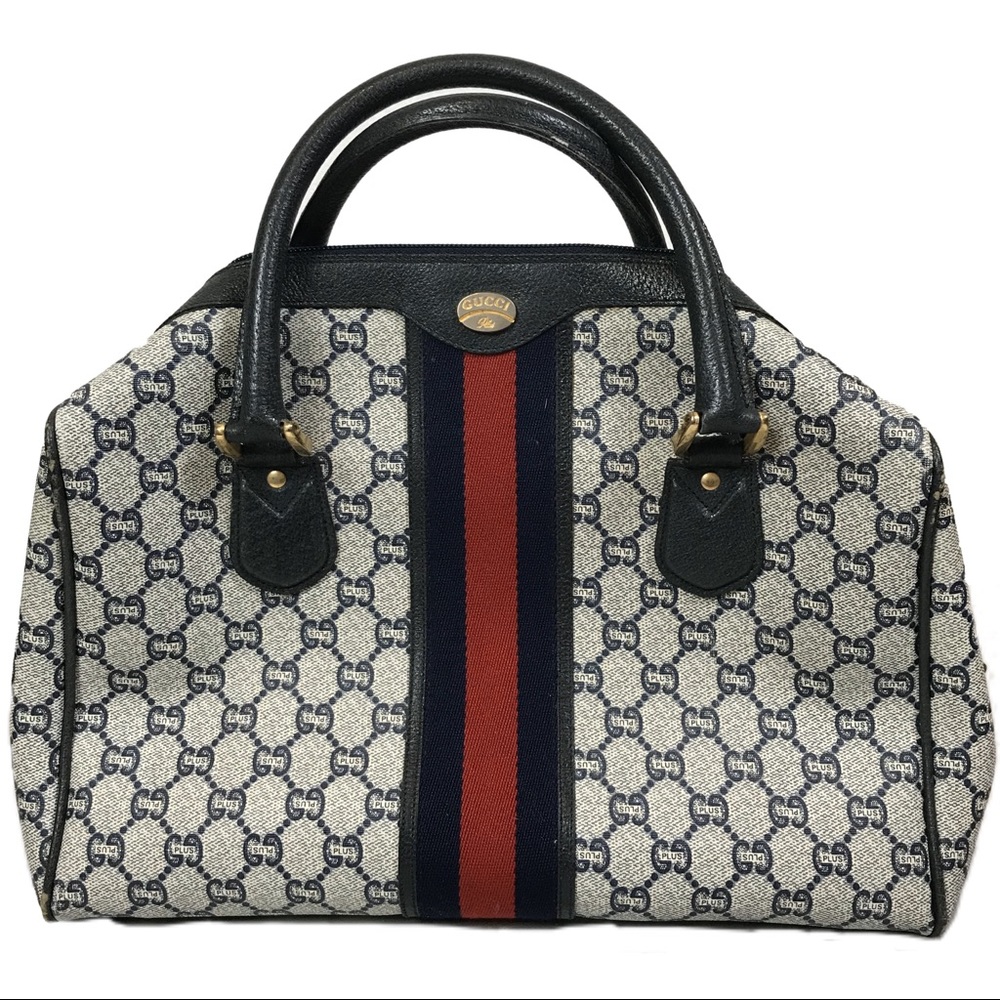 Rare VTG Blue Gucci Plus/Supreme Satchel